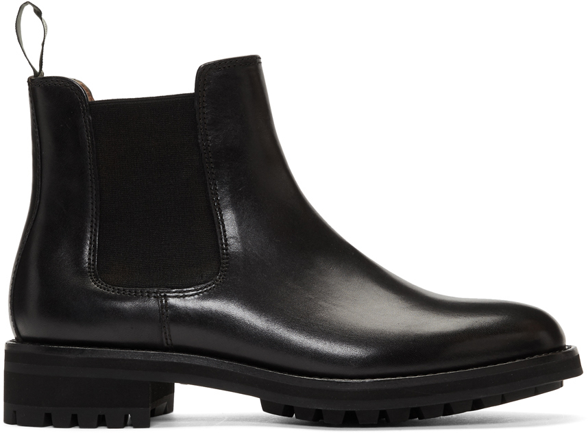 Polo Ralph Lauren: Black Bryson Chelsea Boots | SSENSE UK