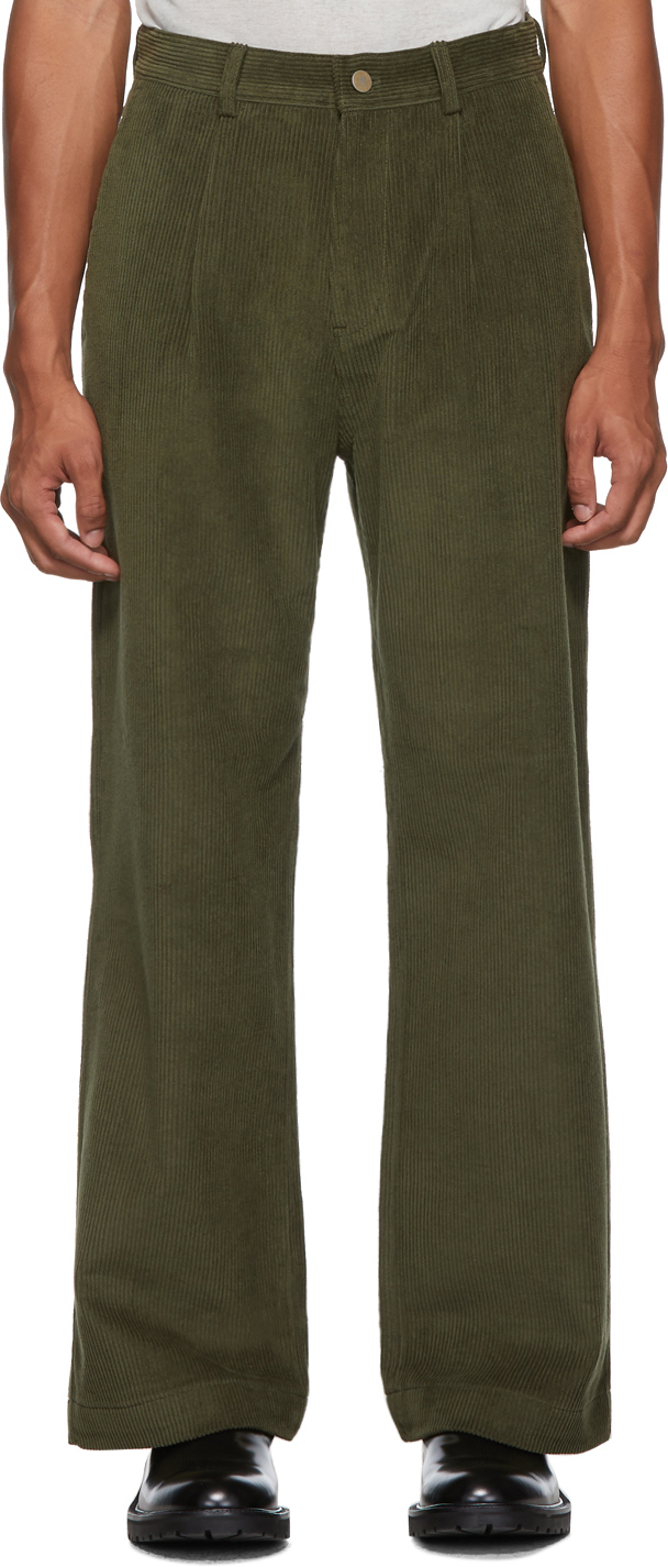 pleated corduroy trousers