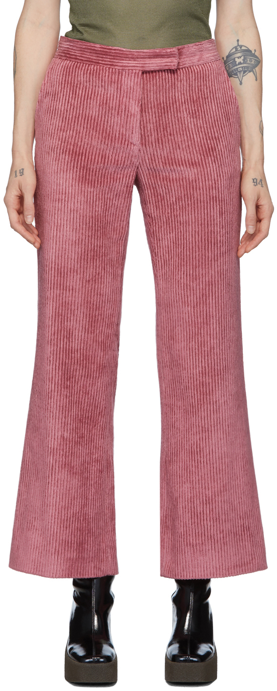 Marina Moscone: Pink Corduroy Trousers 