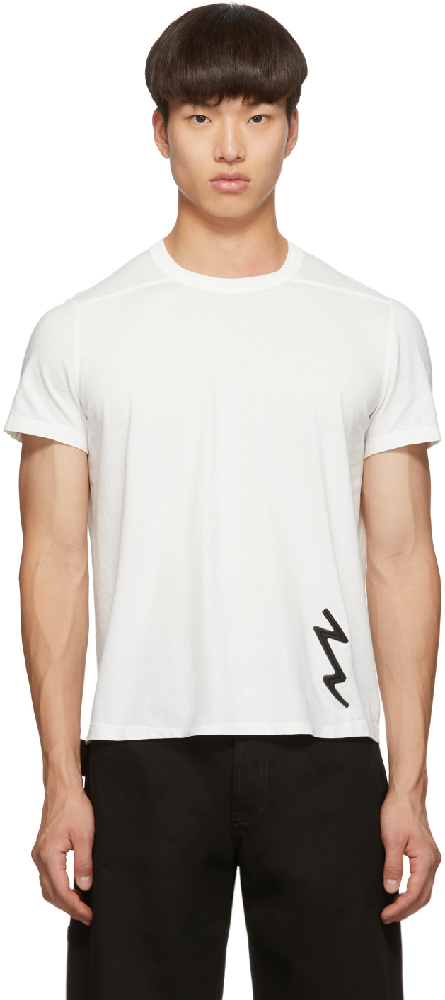 Rick Owens: White Short Level T-Shirt | SSENSE