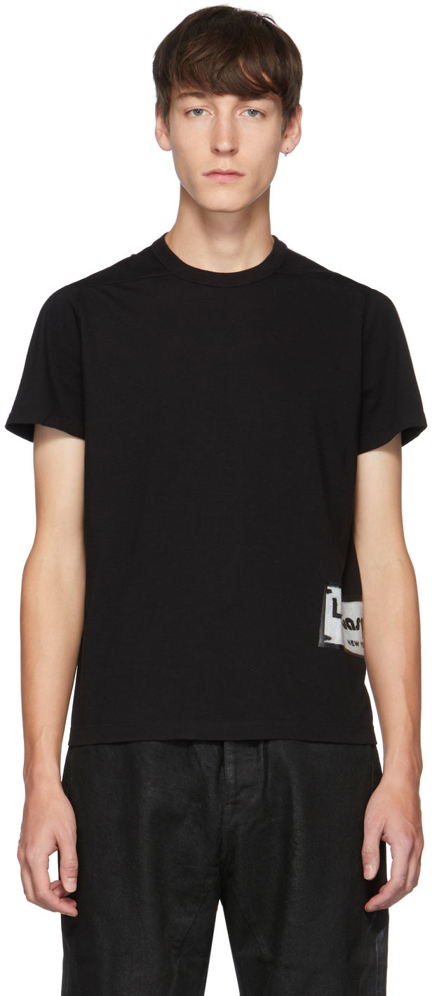 Rick Owens: Black Logo T-Shirt | SSENSE Canada