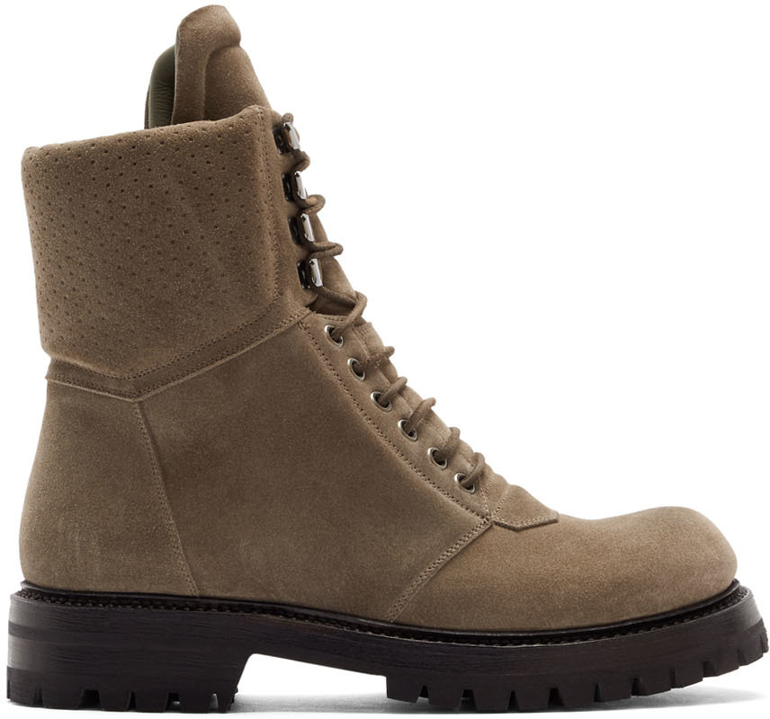 rick owens army boots