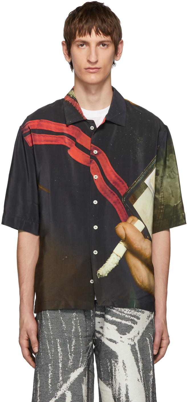 Serapis: Multicolor Cigarette Drawing Shirt | SSENSE