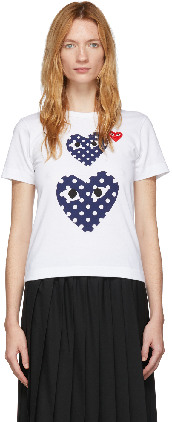 comme des garçons t shirt femme blanche