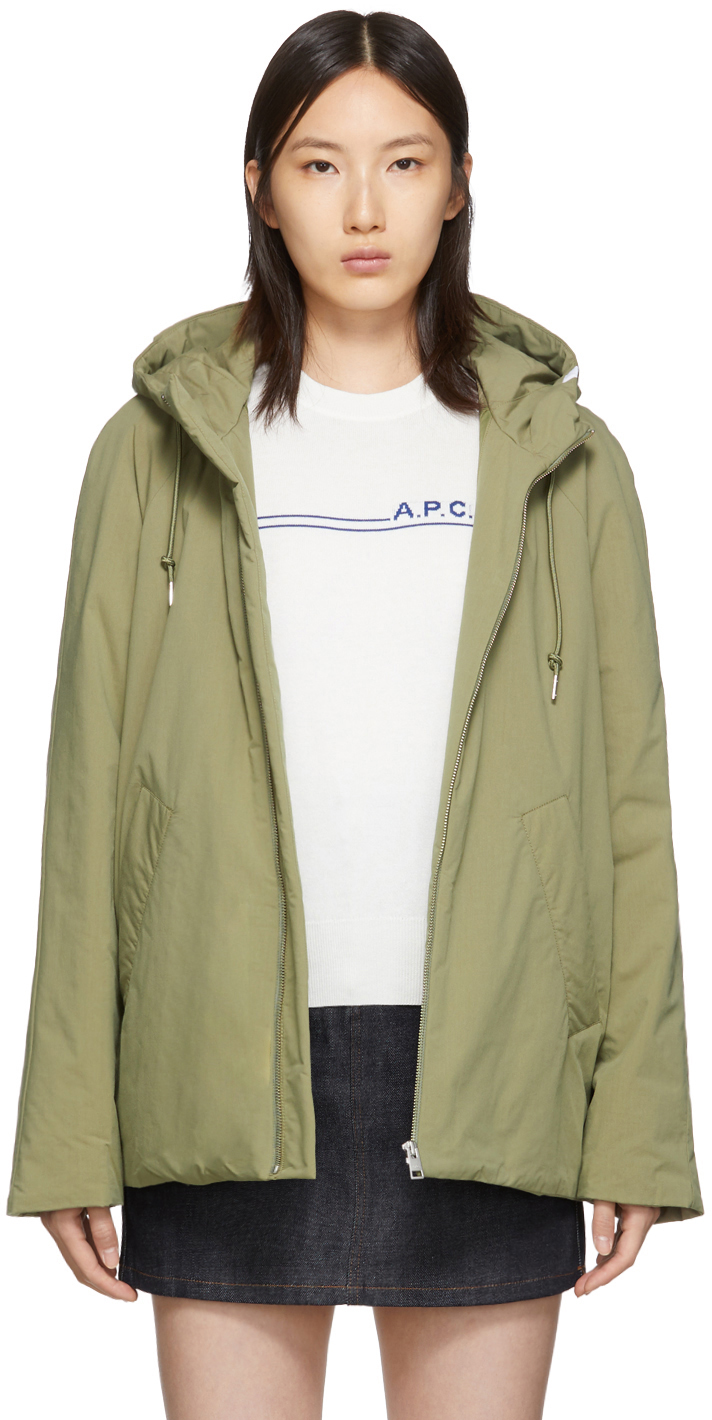 A.P.C.: Khaki Storm Parka Jacket | SSENSE