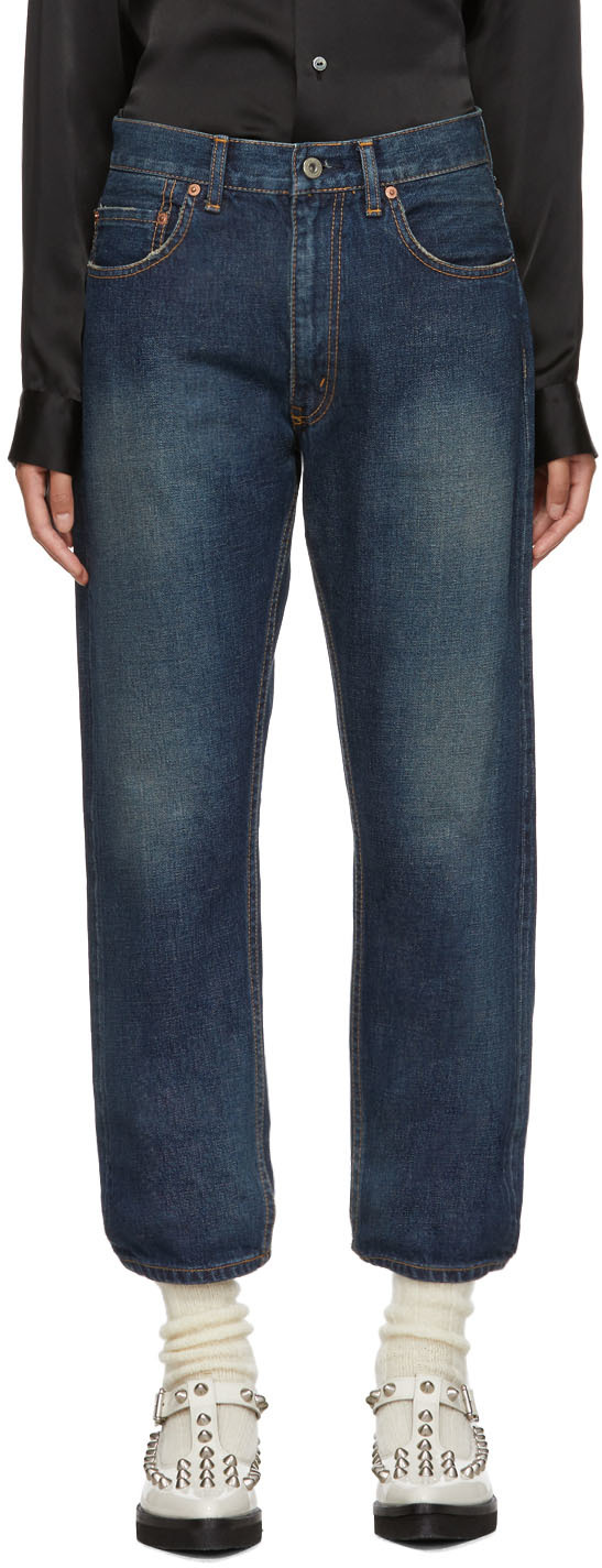 Junya Watanabe: Indigo Treated Selvedge Jeans | SSENSE Canada