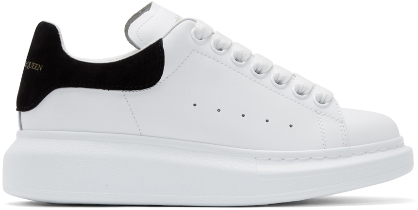 Alexander McQueen: White & Black Oversized Sneakers | SSENSE Canada