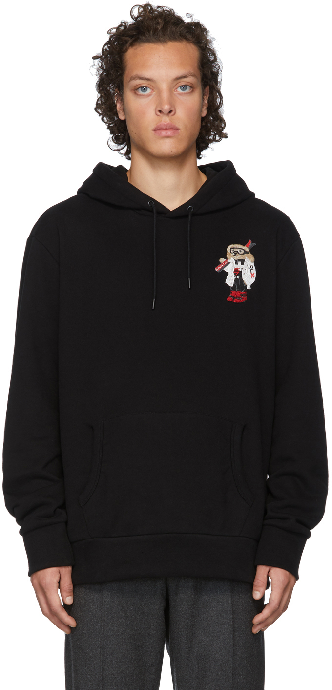 Ralph Lauren Purple Label: Black Ski Bear Hoodie | SSENSE Canada