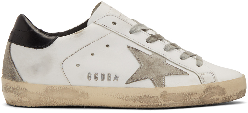 Golden Goose White & Black Superstar Sneakers