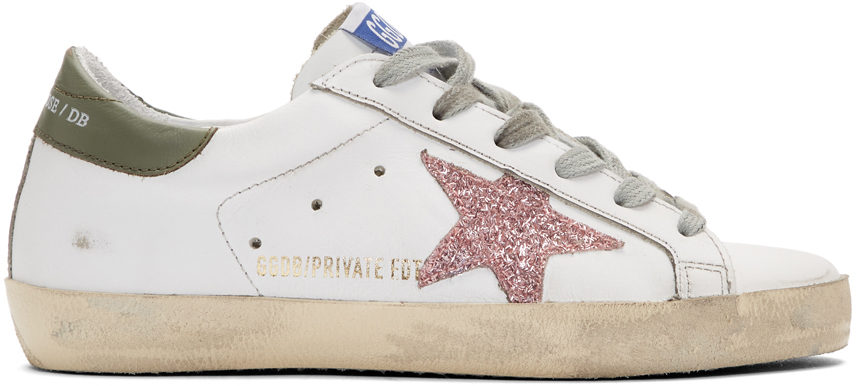 Golden Goose: SSENSE Exclusive White & Pink Superstar Sneakers | SSENSE