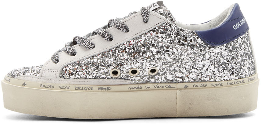 golden goose hi star silver glitter