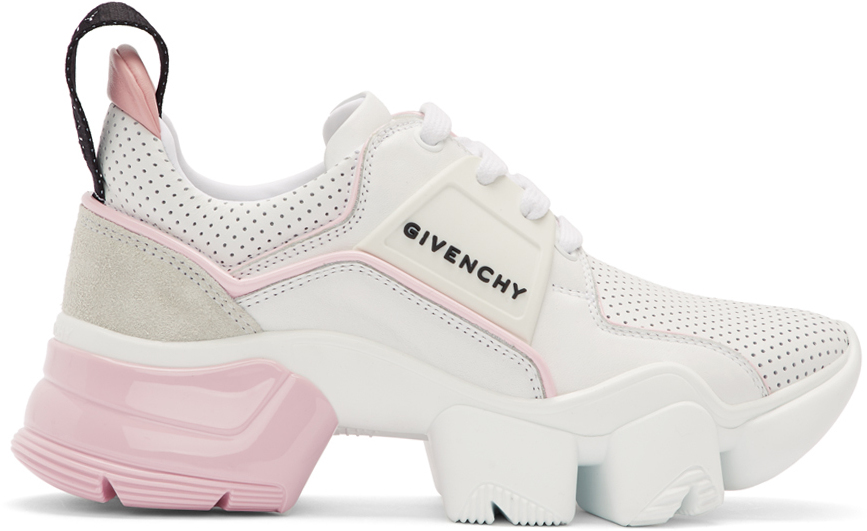 Givenchy: Pink & White Basse Jaw Sneakers | SSENSE