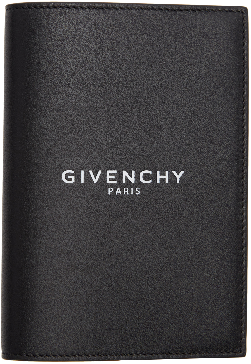 Givenchy: Black Logo Passport Holder 