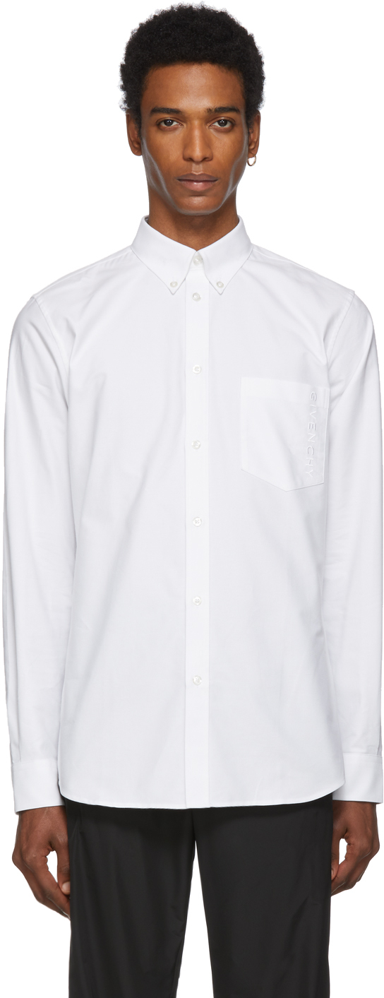 Givenchy: White Embroidered Shirt | SSENSE