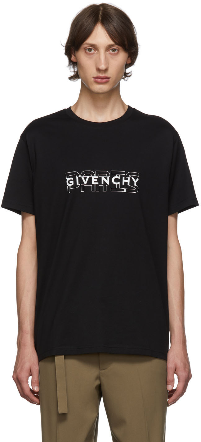 Givenchy: Black 'Givenchy Paris' T-Shirt | SSENSE