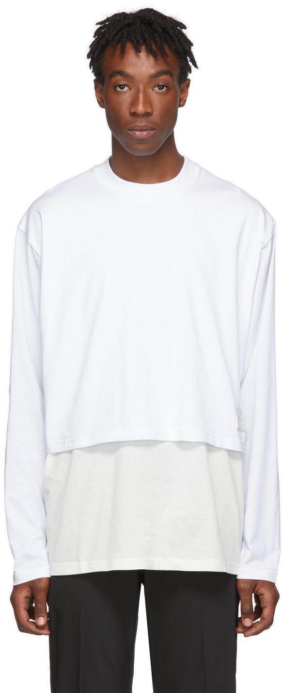Givenchy: White Overlay Long Sleeve T-Shirt | SSENSE