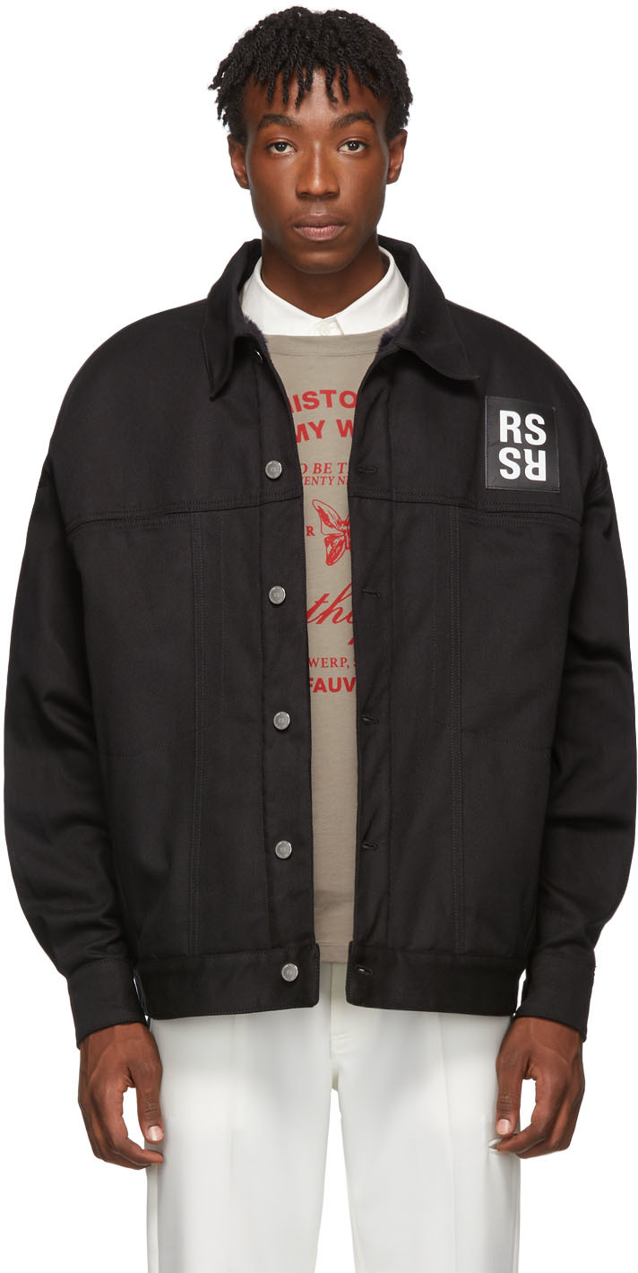 Raf Simons: Black Denim Big-Fit Jacket | SSENSE