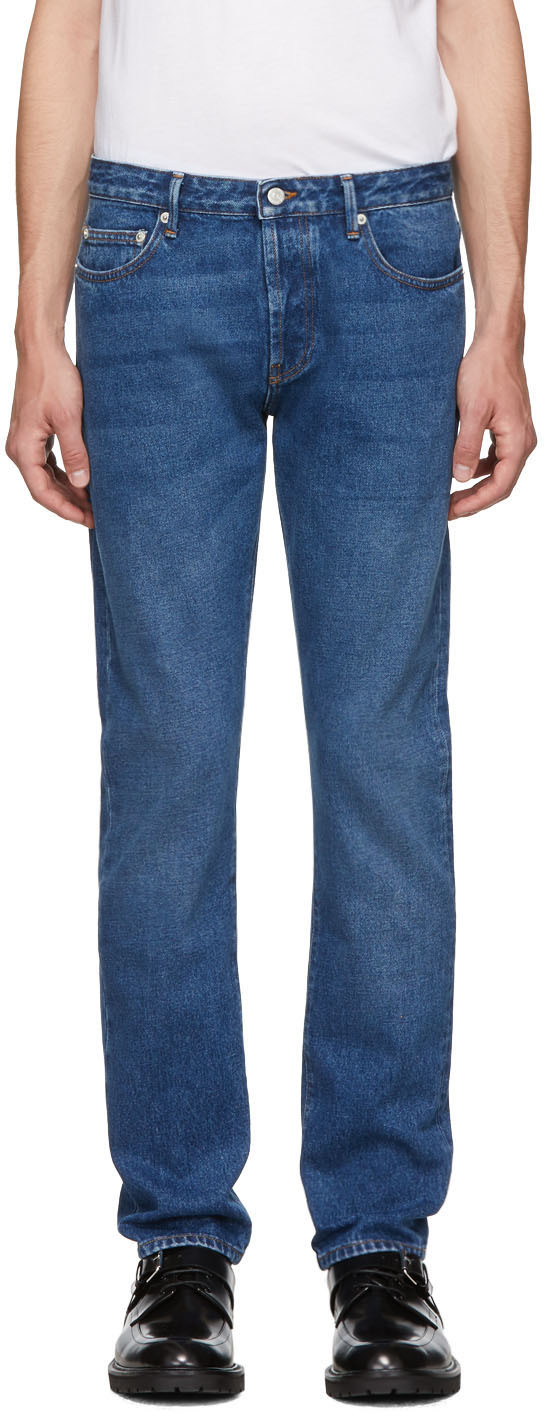 Officine Générale: Blue Kurt Jeans | SSENSE Canada