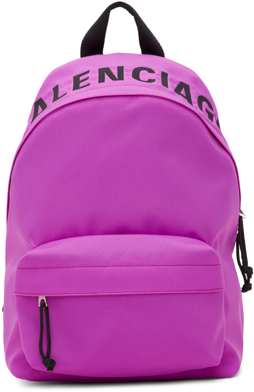 Balenciaga: Purple Small Wheel Backpack | SSENSE