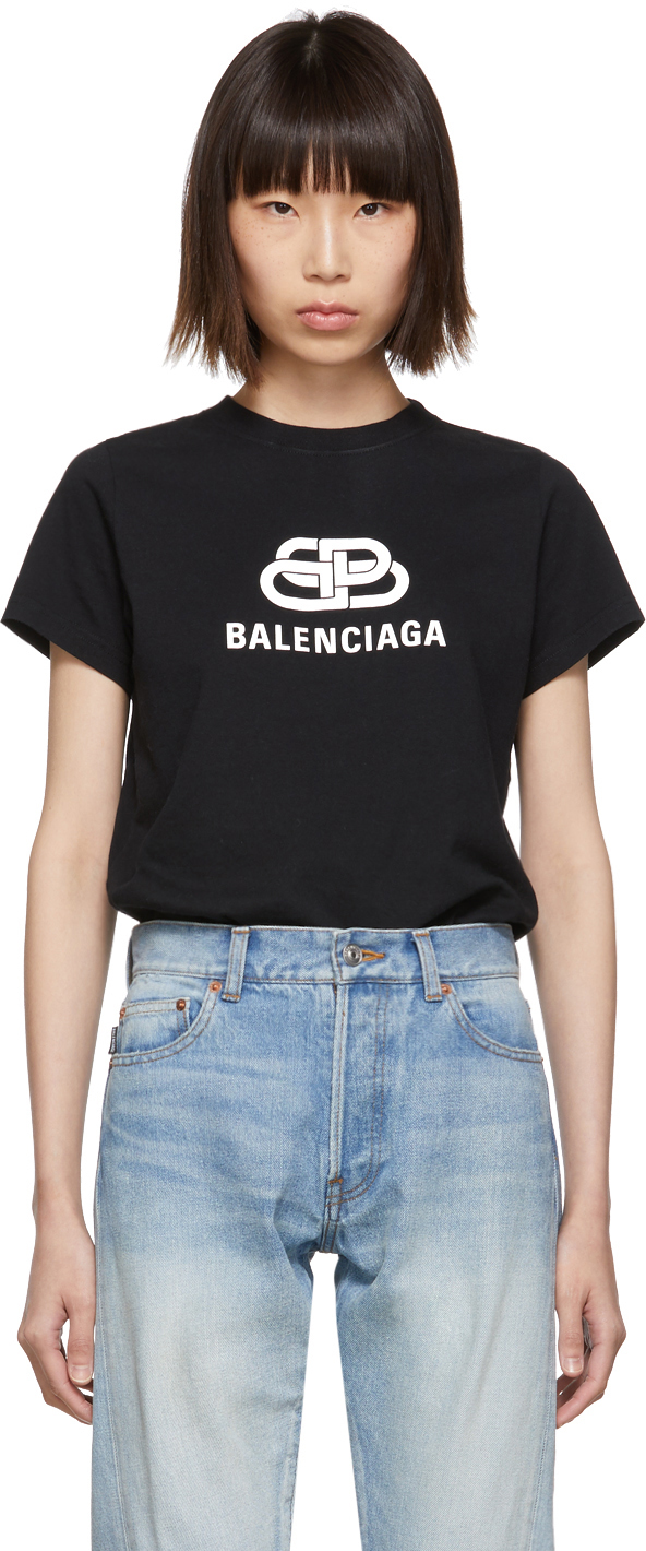 Balenciaga: Black \u0026 White BB T-Shirt 