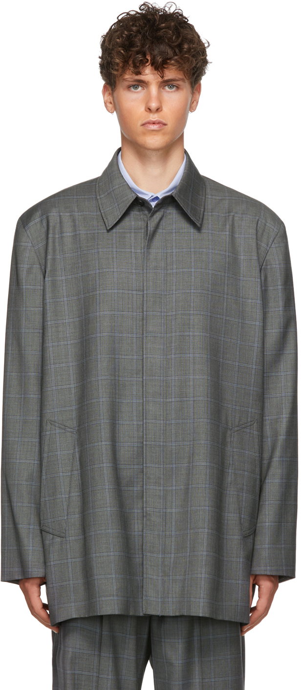 Grey Check Tailored Jacket by 