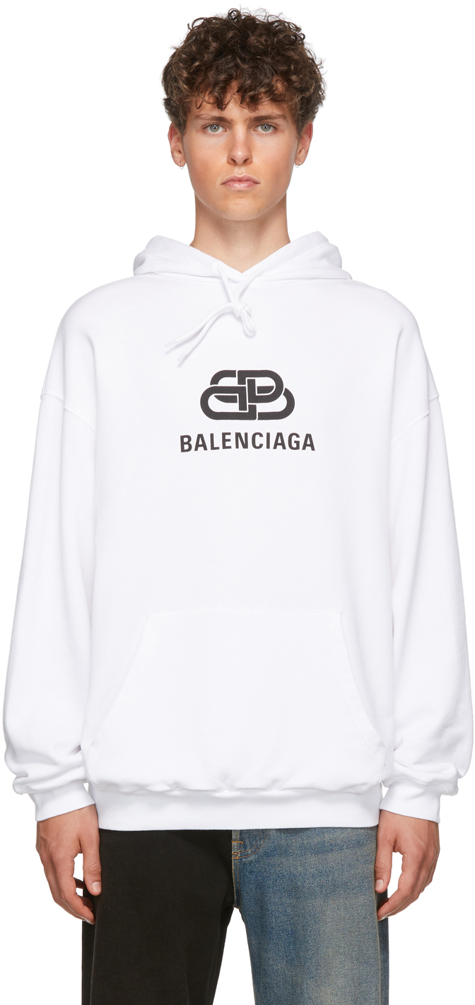 white hoodie balenciaga