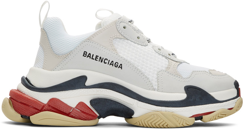 balenciaga shoes red and white