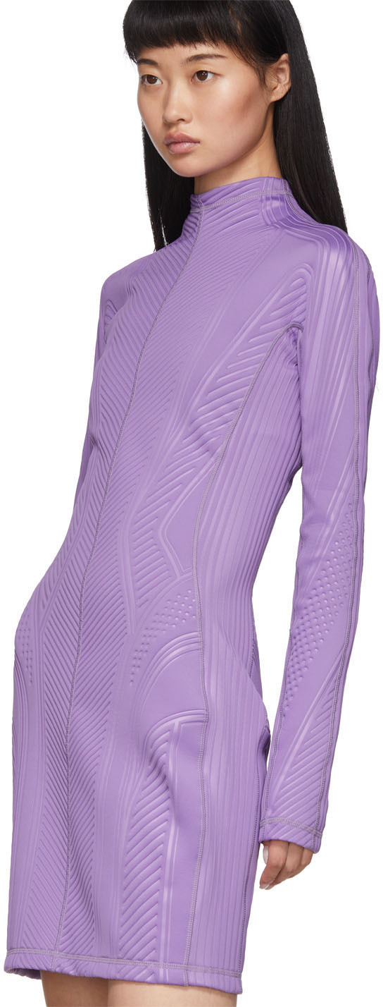 purple turtleneck dress