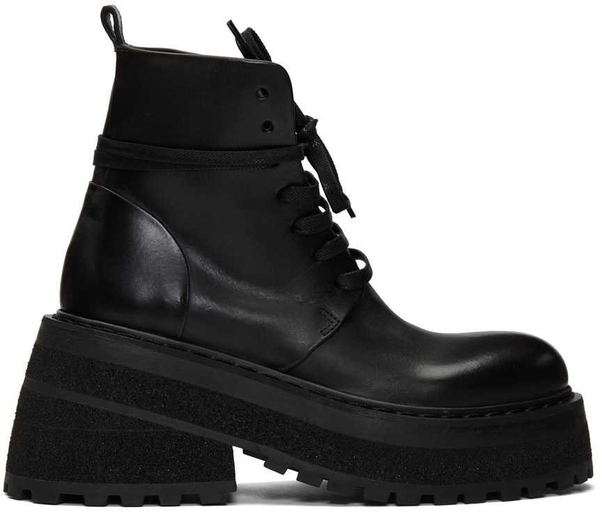 Marsèll: Black Carreta Anfibio Boots | SSENSE