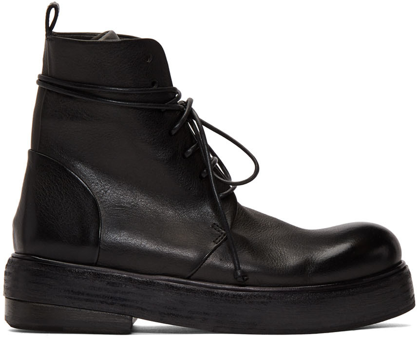 Marsèll: Black Zuccolona Boots | SSENSE Canada