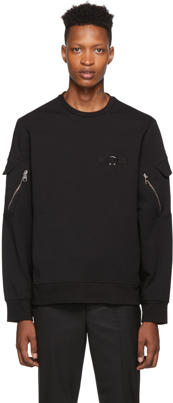 Neil Barrett: Black Pierce Detail Sweater | SSENSE