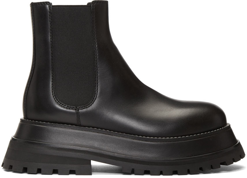 Burberry: Black Braemar Boots | SSENSE UK