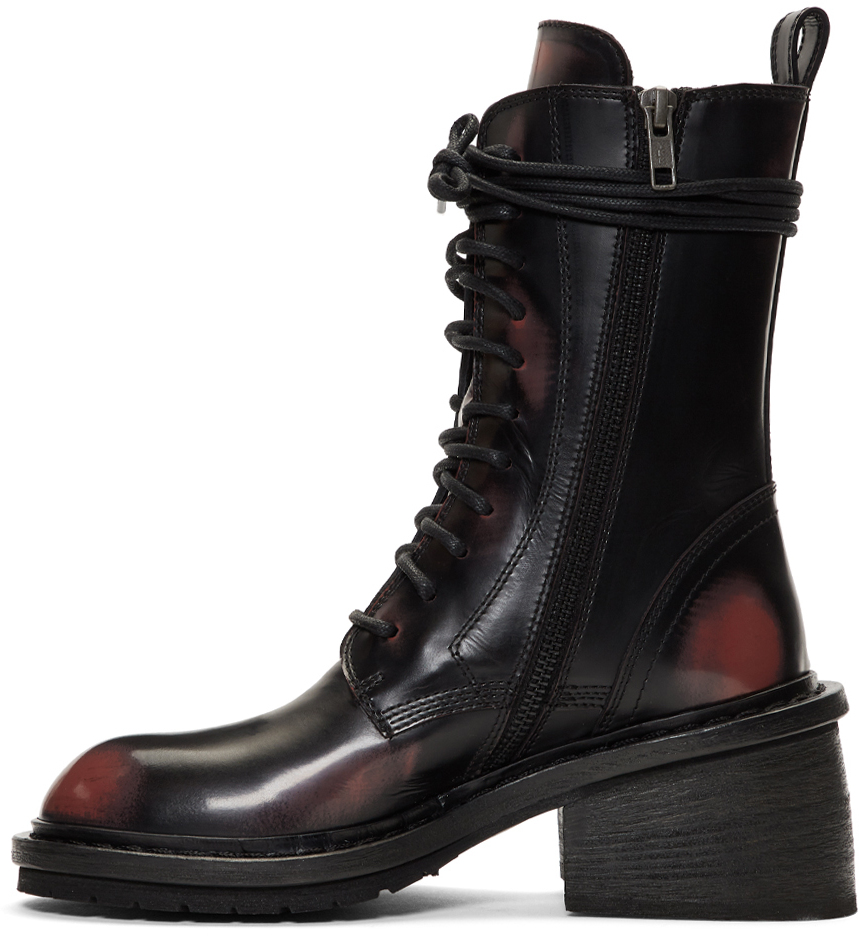 Red Combat Boots | SSENSE UK
