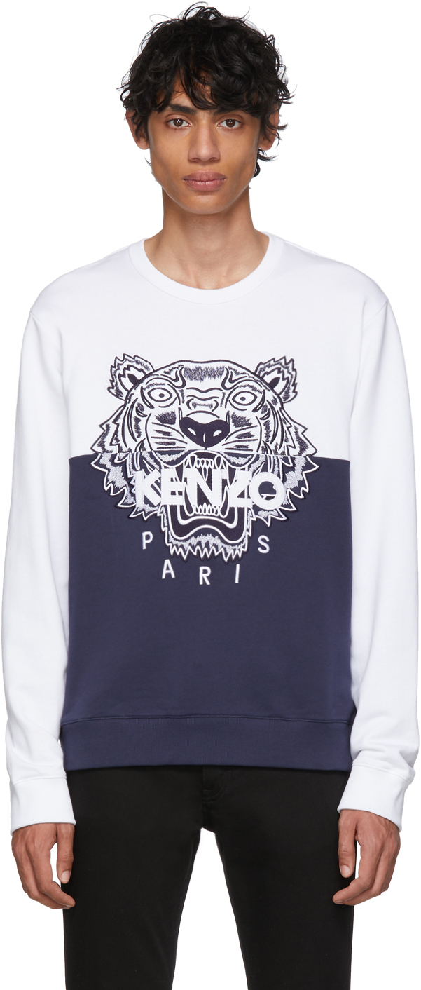 kenzo tiger sweatshirt white