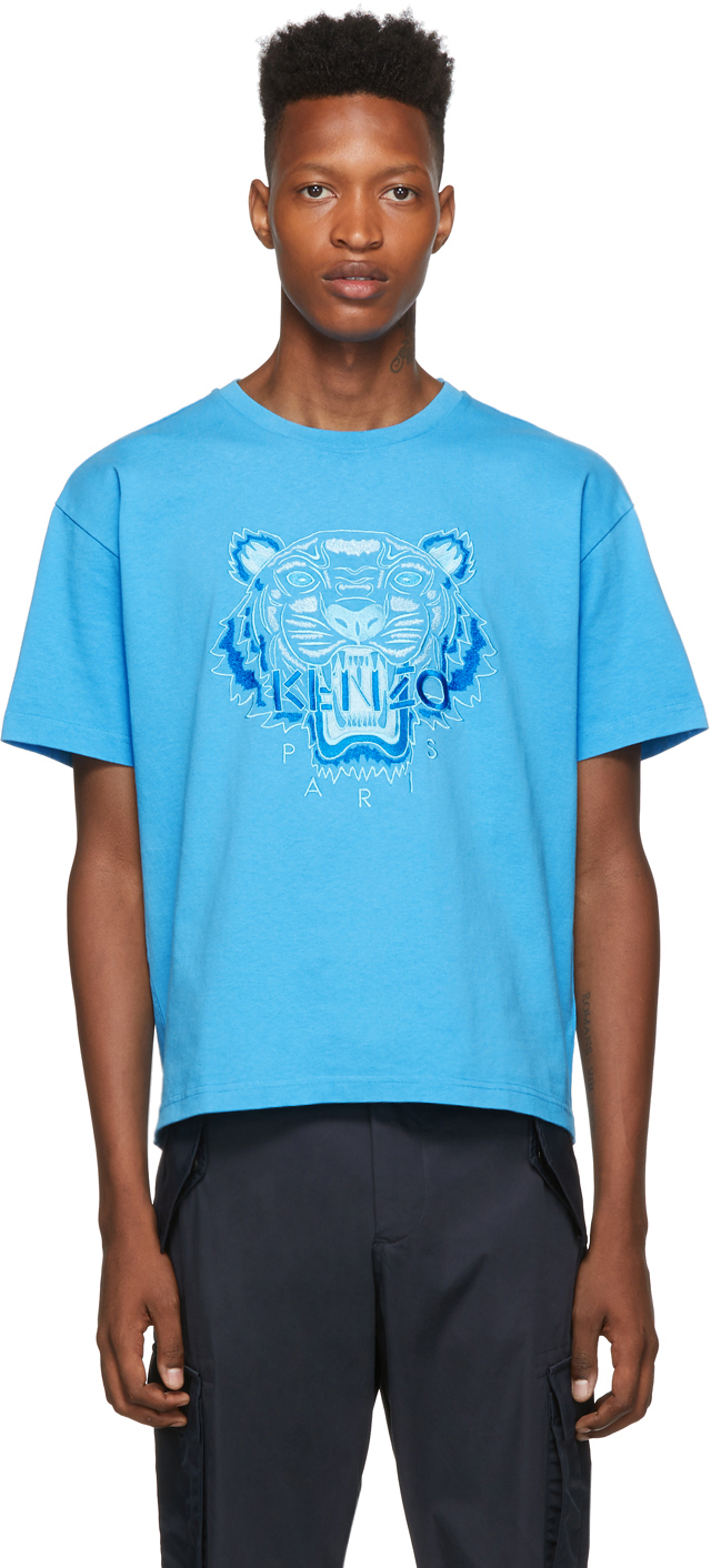 t shirt kenzo bleu