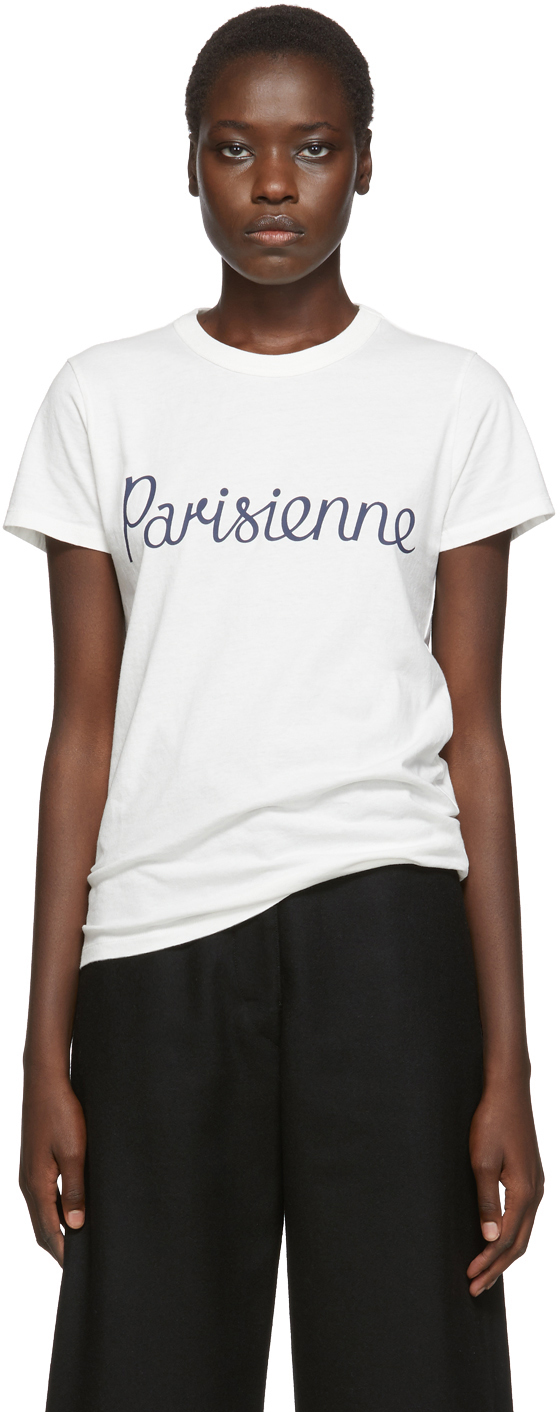 dom Outlook legemliggøre Maison Kitsuné: Off-White 'Parisienne' T-Shirt | SSENSE