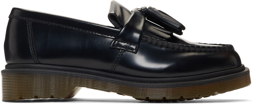 Dr. Martens: Black Adrian Loafers | SSENSE