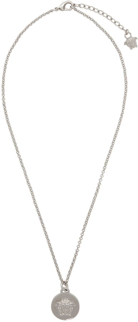 Versace: Silver Medusa Pendant Necklace | SSENSE