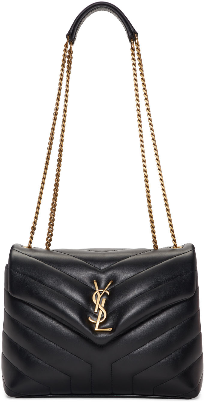 Saint Laurent: Black Small Loulou Bag | SSENSE