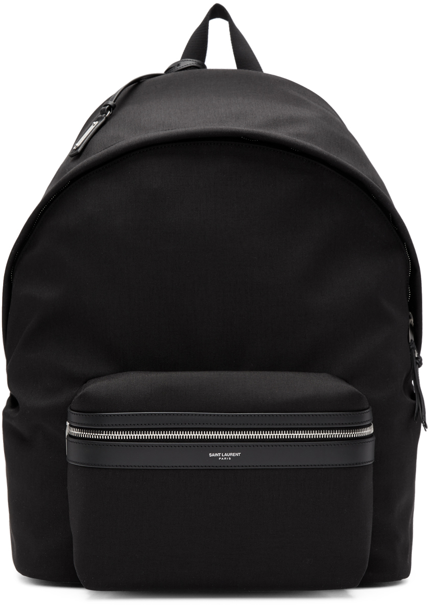 Saint Laurent: Black Canvas Giant City Backpack | SSENSE