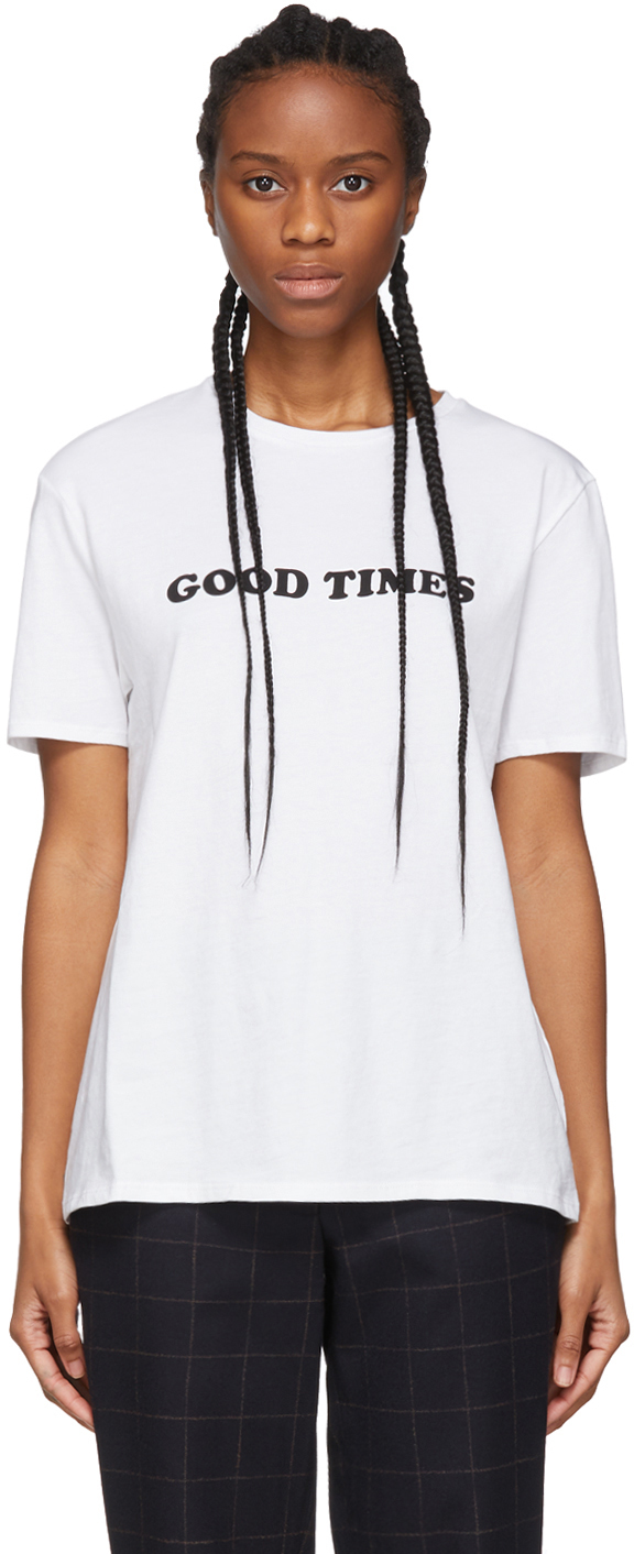 6397: White 'Good Times' T-Shirt | SSENSE