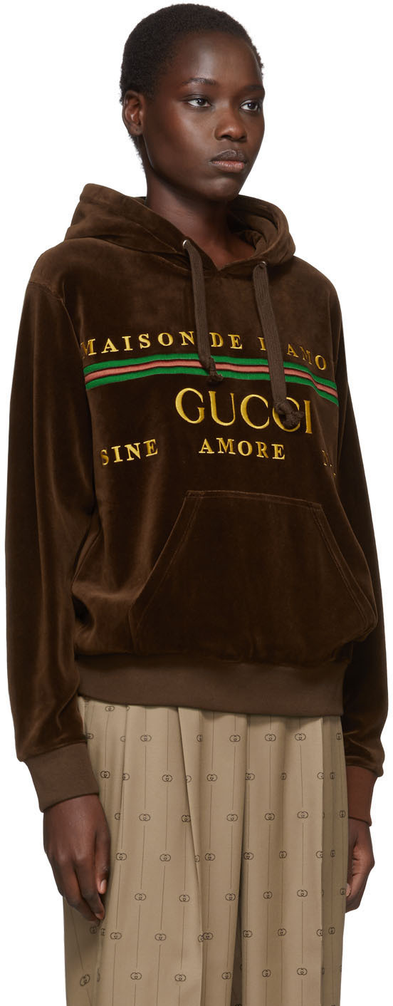 brown gucci hoodie