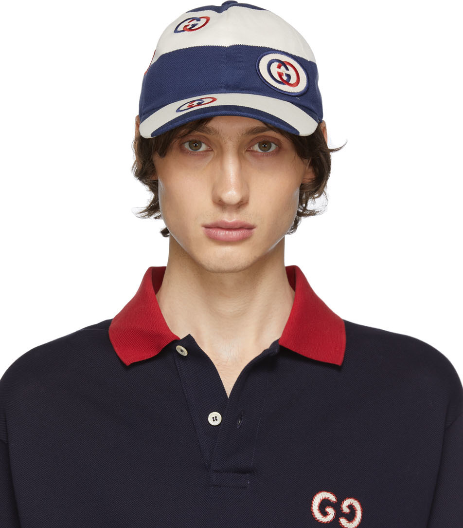 gucci cap blue stripe