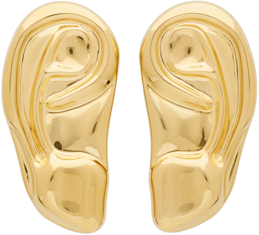 Gucci: Gold Ear Brooch Set | SSENSE