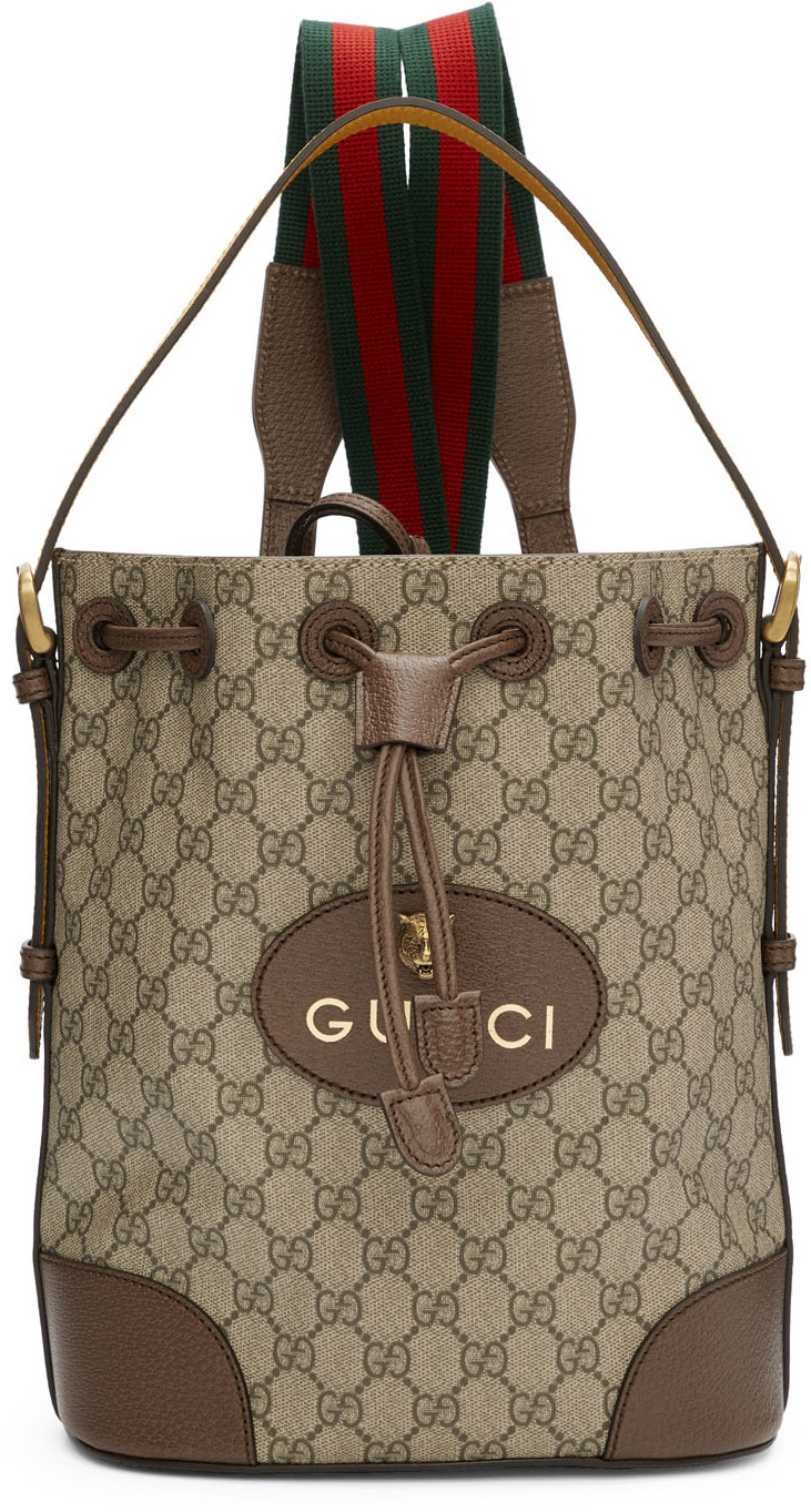 Gucci Beige GG Supreme Backpack 192451M170012