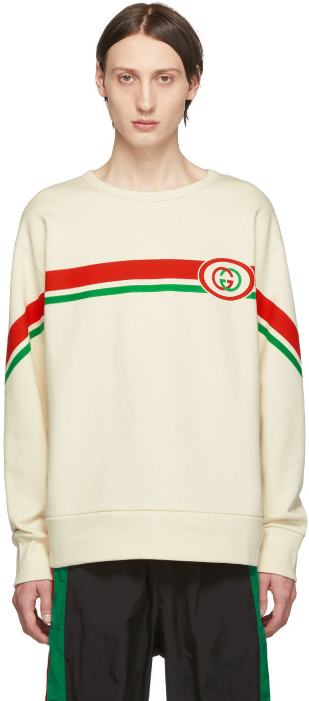 Gucci: Off-White Interlocking G Sweatshirt | SSENSE Canada