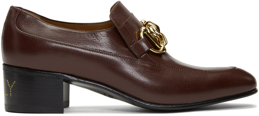 burgundy gucci loafers