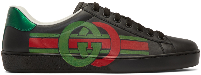 basket gucci vert et rouge