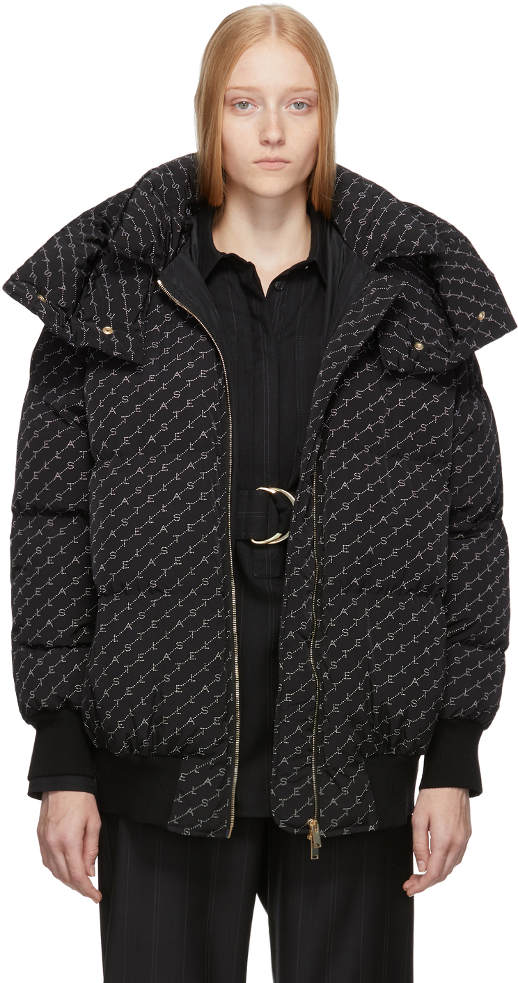 Stella McCartney: Black Monogram Puffer Jacket | SSENSE