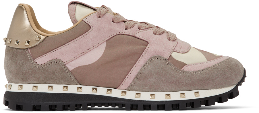 valentino pink camo sneakers